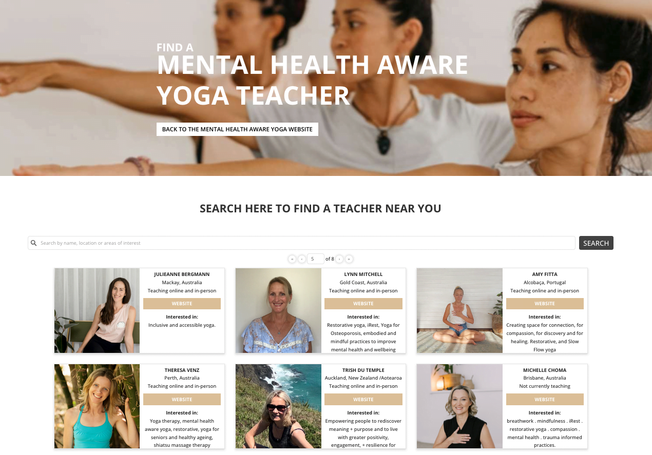 Mental Health Aware Yoga Directory